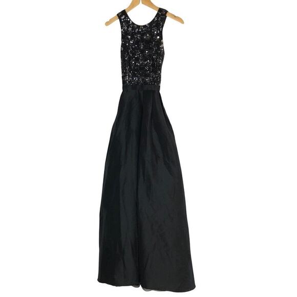Monique Lhuillier Jadore Dress Sequin Open Criss Cross Back Maxi Gown 2 - Picture 4 of 11